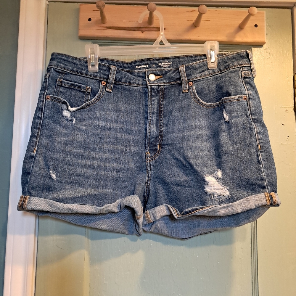 Old Navy Women's Distressed Blue Jean Shorts